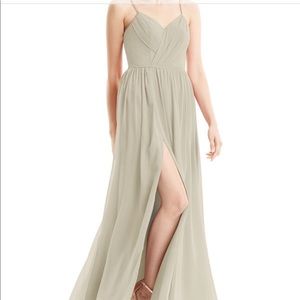 Azazie Cora Size 2 Taupe Dress